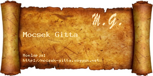 Mocsek Gitta névjegykártya